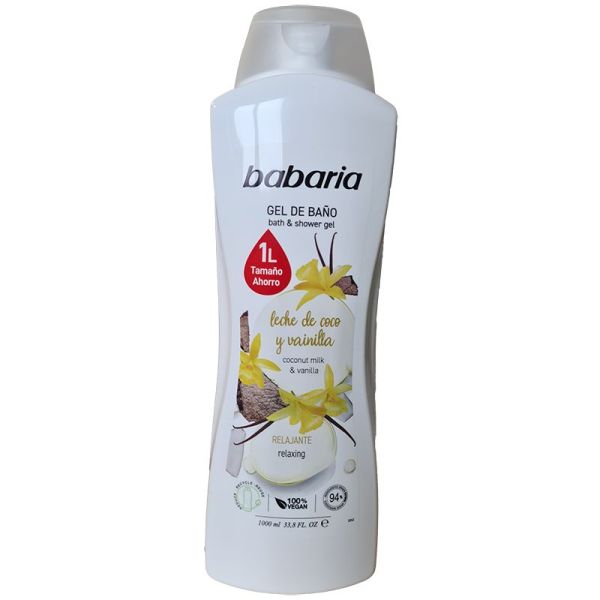Babaria gel douche vanille noix de coco 1000ml