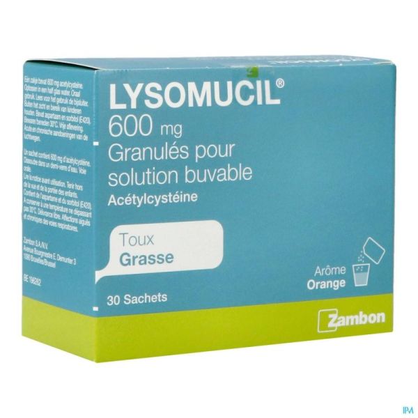 Lysomucil 600 Gran Sach 30 X 600mg