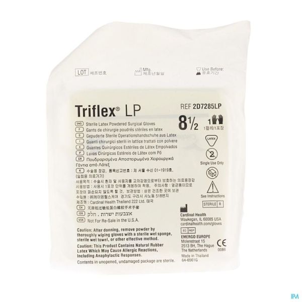 Triflex Gants Chir.latex +pdr Ster 8,5 Paire