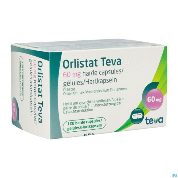 Orlistat Teva Caps Dure 120 X 60mg