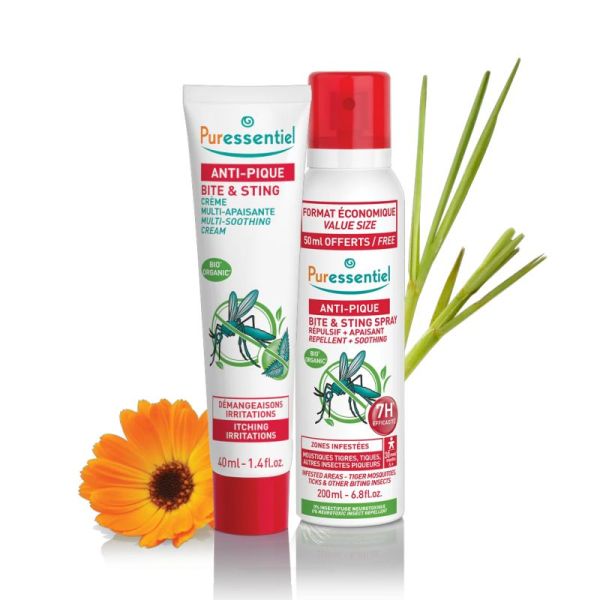 Puressentiel A/pique Spray 200ml+cr Apaisante 40ml