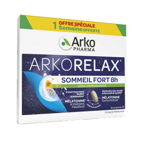 Arkorelax Sommeil Fort 8h Comp 30 Promopack