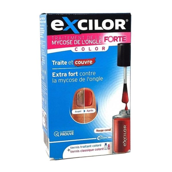 Excilor Forte Color Red Mycose Ongle 30ml+ Vao 8ml